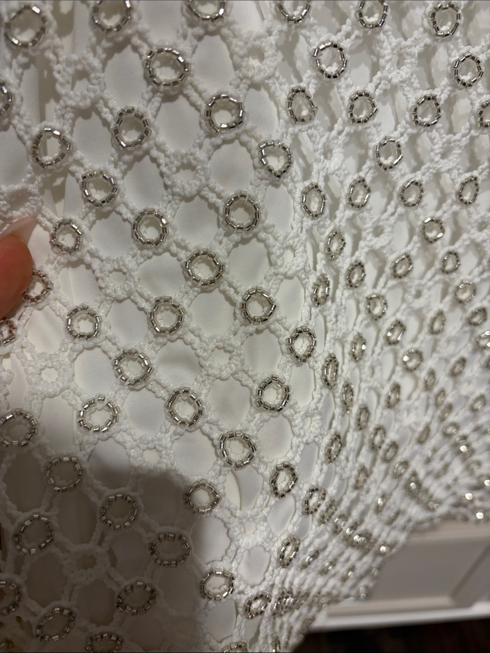 Maje White Crochet Sleeveless Shell Top - Picture 3 of 3